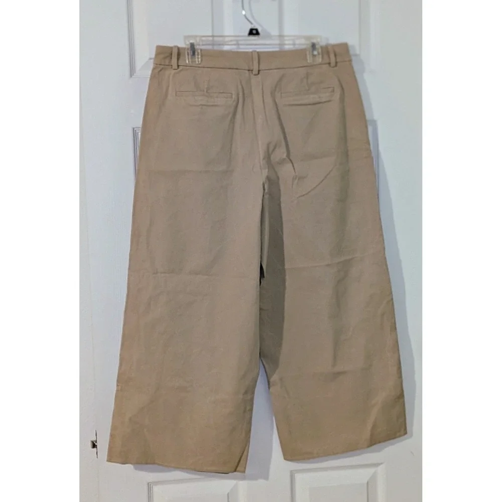 J.‎ Crew Womens Ankle Crop Wide Leg Trousers Pants Size 14P Career Casual NWOT